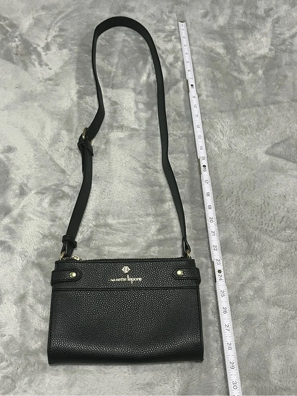 🖤 Nanette Lepore Black Triple-Compartment Crossbody Bag